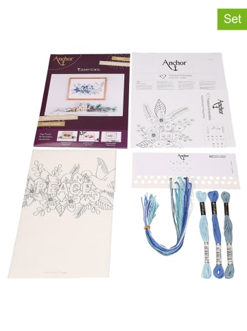 Anchor Stick-Set "Peace" in Blau/ Weiß