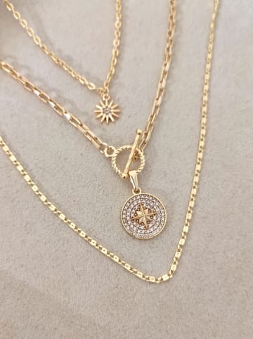 atelier MIU Vergulde ketting met zirkonia - (L)50 cm