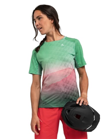 Schöffel Funktionsshirt "Valbella" in Grün/ Rosa