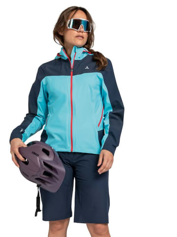 Schöffel Regenjacke "Epic Trail" in Dunkelblau/ Hellblau