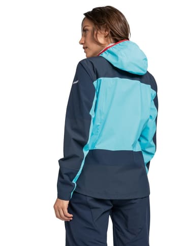 Schöffel Regenjacke "Epic Trail" in Dunkelblau/ Hellblau