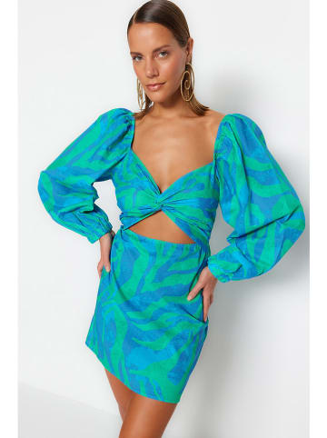 trendyol Jurk blauw/groen