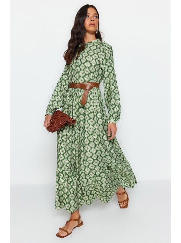 trendyol Jurk groen/wit