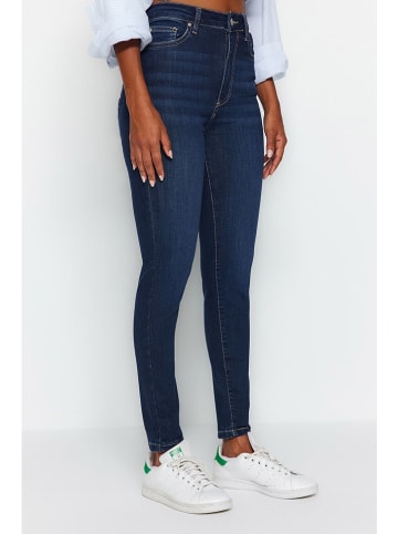 trendyol Spijkerbroek - skinny fit - donkerblauw