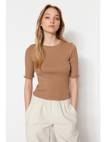 trendyol Shirt in Camel