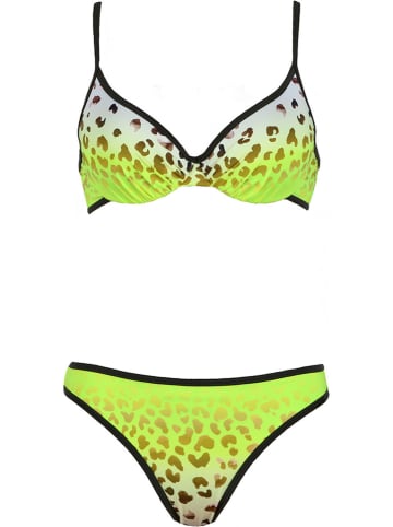 Naturana Bikini w kolorze jaskrawożółto-oliwkowym