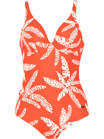 Naturana Badeanzug in Orange/ Creme