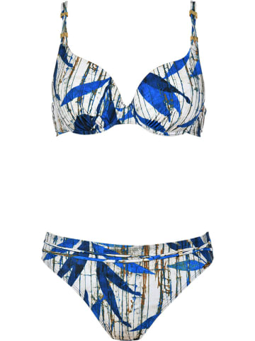 Naturana Bikini in Blau/ Creme