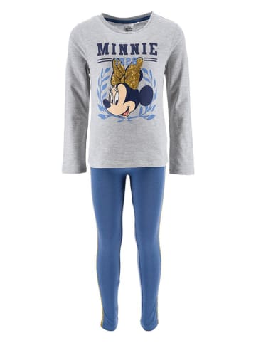 Disney Minnie Mouse 2tlg. Outfit "Minnie" in Grau/ Blau