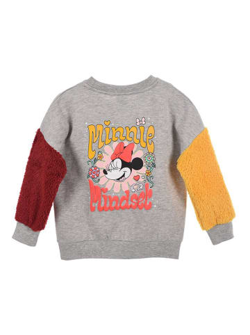 Disney Minnie Mouse Sweatshirt "Minnie" in Grau/ Orange/ Rot