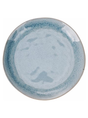 Villa d´Este 6er-Set: Speiseteller "The Market" in Hellblau/ Braun - Ø 26 cm