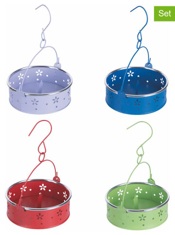 Villa d´Este 12-delige set: mokhouders "Happy Garden" meerkleurig - Ø 12,5 cm