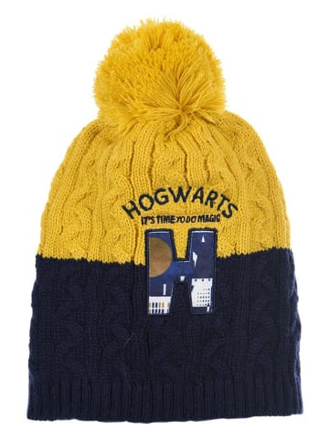 Harry Potter Muts met pompon "Harry Potter" donkerblauw/geel