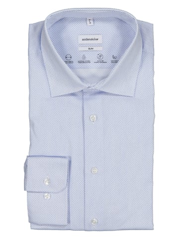 Seidensticker Hemd - Slim fit - in Hellblau/ Weiß