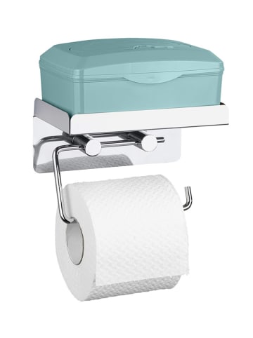 Wenko Toiletrolhouder zilverkleurig - (B)16 x (H)12,5 x (D)11,5 cm