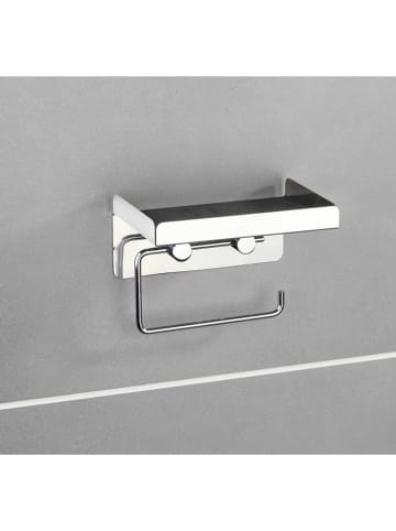 Wenko Toiletrolhouder zilverkleurig - (B)16 x (H)12,5 x (D)11,5 cm