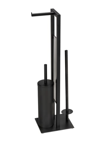 Wenko WC-Garnitur in Schwarz - (B)18 x (H)70 x (T)23 cm