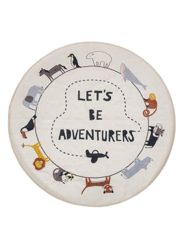 Bloomingville mini Teppich "Leopold" in Creme  - Ø 130 cm