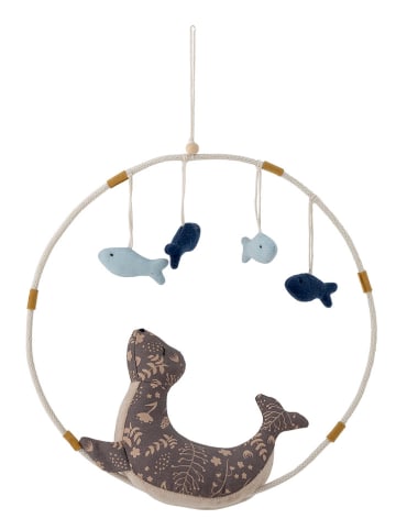 Bloomingville Mobile "Lulo" in Blau/ Creme