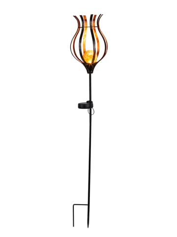 Profigarden Solarna lampa ogrodowa LED w kolorze czarno-pomarańczowym - wys. 90 x Ø 15 cm