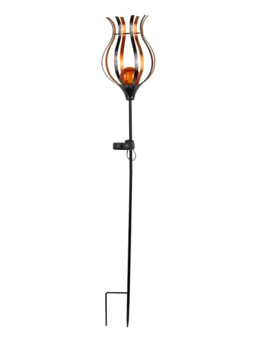 Garden Hero LED-Solar-Gartenstecker in Schwarz/ Orange - (H)90 x Ø 15 cm