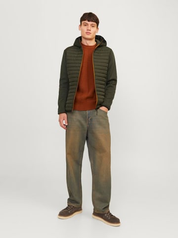 Jack & Jones Softshelljas donkergroen/oranje