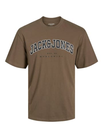 Jack & Jones Koszulka "Caleb" w kolorze brązowym
