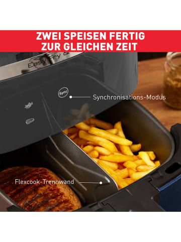 Krups 2-in-1 heteluchtfritteuse "Easy Fry & Grill - EY801410" donkerblauw