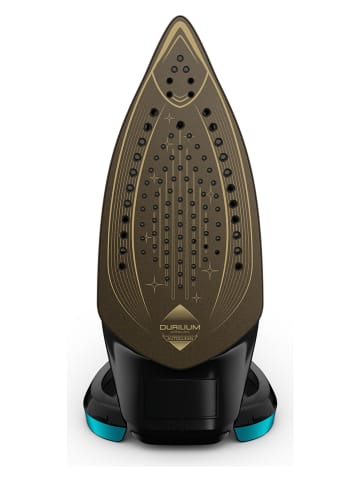 Rowenta Żelazko parowe "Puregliss - FV8066E0" w kolorze czarno-turkusowym