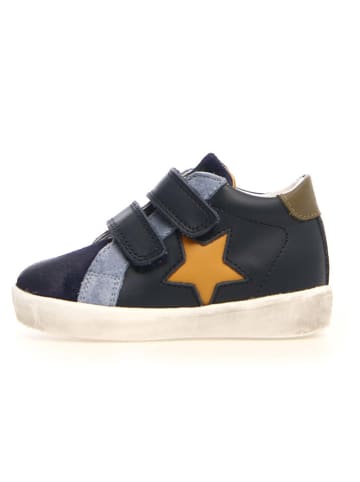 Naturino Leren sneakers "Dorrie" donkerblauw/geel/kaki