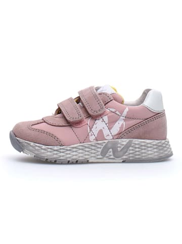 Naturino Leren sneakers "Jesko" lichtroze/wit