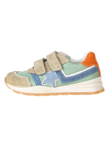 Naturino Leder-Sneakers "Evon" in Grün/ Blau/ Orange