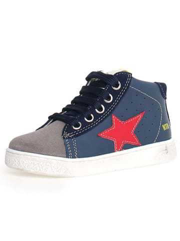 Naturino Leren sneakers "Pinn" donkerblauw/grijs
