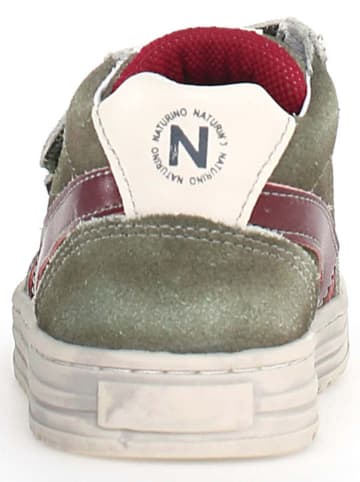 Naturino Leder-Sneakers "Ceonia" in Khaki/ Rot