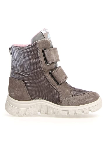 Naturino Leren boots "Geminae" donkergrijs/lichtroze