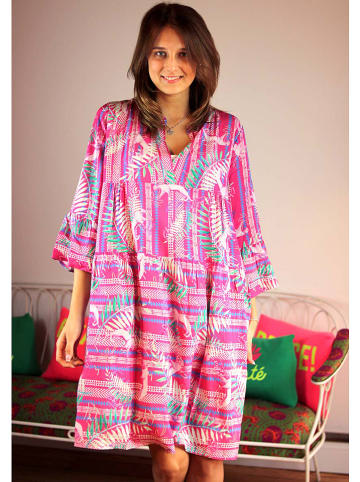 miss goodlife Jurk roze/wit