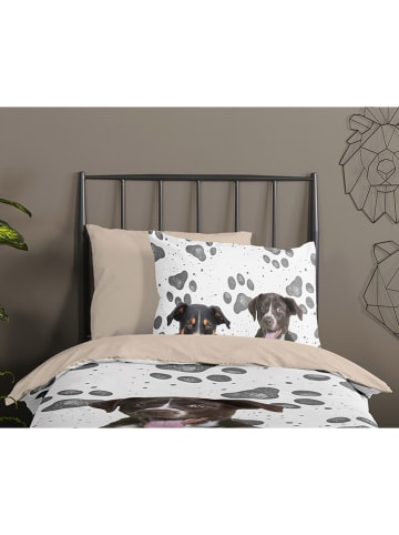 Pure Komplet pościeli "Yuan" w kolorze beżowo-białym