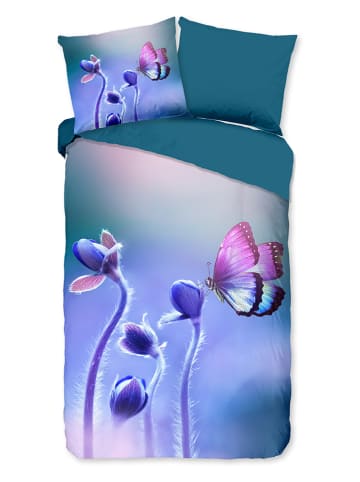 Pure Microvezel beddengoedset "Davine" petrol/paars