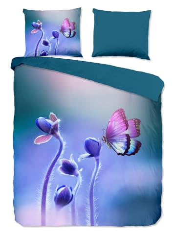 Pure Microvezel beddengoedset "Davine" petrol/paars