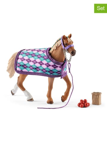 Schleich 4-częściowy zestaw "English thoroughbred with blanket" - 5+