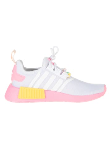 adidas Sneakersy "R1" w kolorze biało-jasnoróżowym ze wzorem