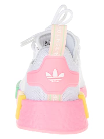 adidas Sneakersy "R1" w kolorze biało-jasnoróżowym ze wzorem