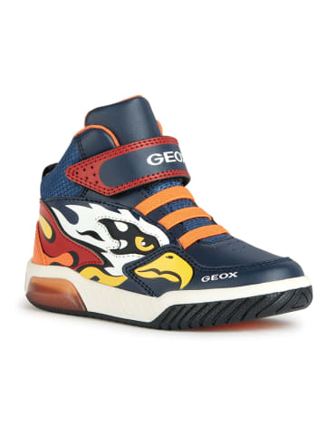 Geox Sneakers "Inek" in Dunkelblau/ Orange