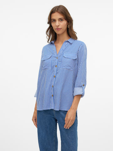 Vero Moda Bluse in WeiÃŸ/ Blau