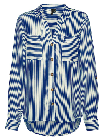 Vero Moda Bluse in Weiß/ Blau