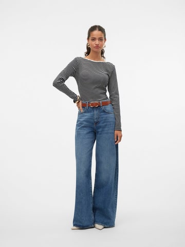 Vero Moda Longsleeve in Weiß/ Schwarz