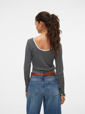 Vero Moda Longsleeve in Weiß/ Schwarz