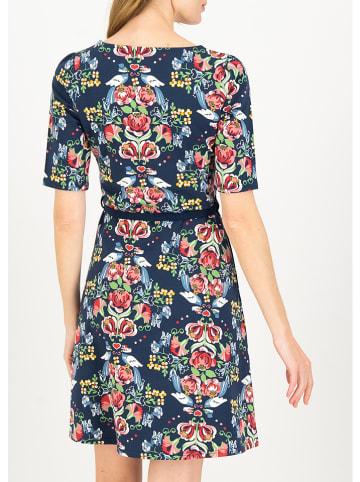 Blutsgeschwister Kleid "Home Cute" in Dunkelblau/ Bunt