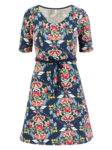 Blutsgeschwister Kleid "Home Cute" in Dunkelblau/ Bunt