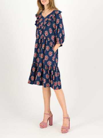 Blutsgeschwister Kleid "Fabala di Farfalla" in Dunkelblau/ Rot/ Bunt